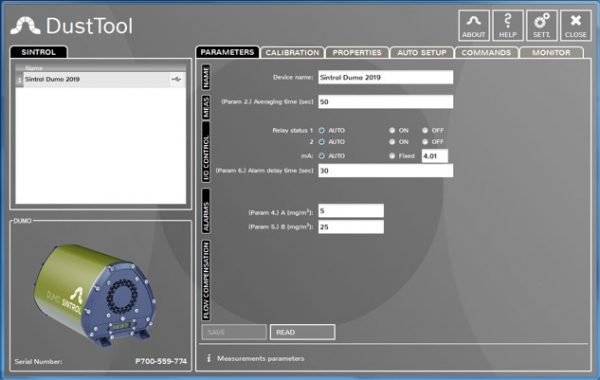 Monitoraggio Polveri Ambientali Software